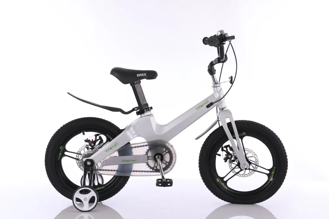 12" 14" 16" 18" Magnesium Alloy Integrated Frame Wheel Fork Children Kids Bicycle with Training Wheels Inner Brake Cable