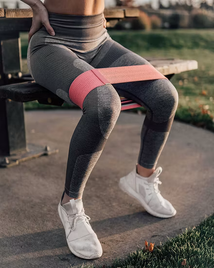 Logotipo personalizado impresso yoga ginásio exercício fitness para pernas glúteos espólio faixas de resistência de tecido de quadril
