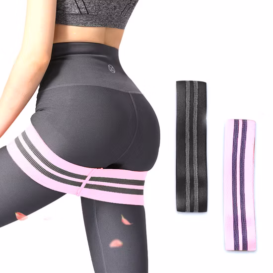 Amazon venda quente tecido algodão glúteo círculo espólio elástico treino yoga fitness faixa de resistência de quadril
